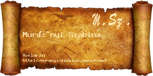 Murányi Szabina névjegykártya