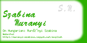 szabina muranyi business card